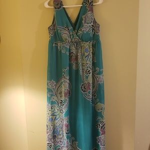 Teal long dress